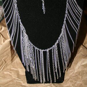 Chain fringe necklace